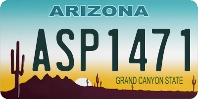AZ license plate ASP1471