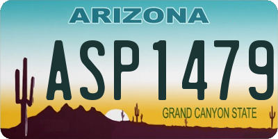 AZ license plate ASP1479