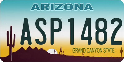 AZ license plate ASP1482