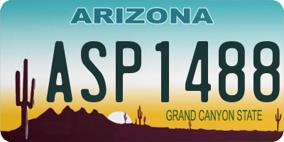 AZ license plate ASP1488