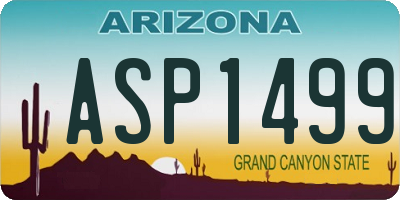 AZ license plate ASP1499
