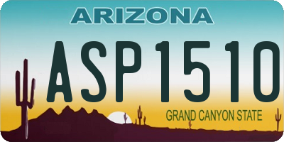 AZ license plate ASP1510