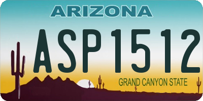 AZ license plate ASP1512