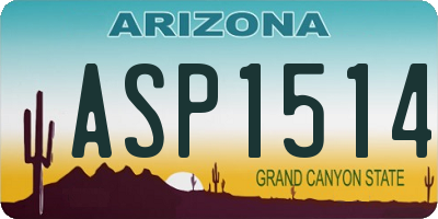 AZ license plate ASP1514
