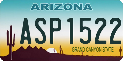 AZ license plate ASP1522
