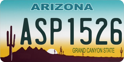 AZ license plate ASP1526