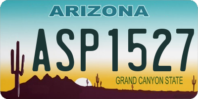 AZ license plate ASP1527