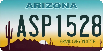 AZ license plate ASP1528