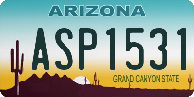AZ license plate ASP1531
