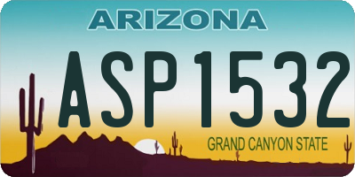 AZ license plate ASP1532