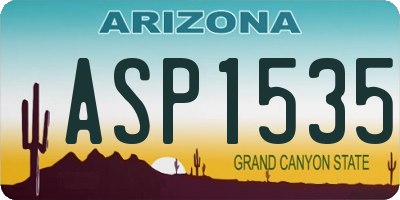 AZ license plate ASP1535