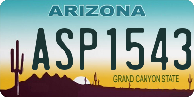 AZ license plate ASP1543