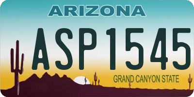 AZ license plate ASP1545
