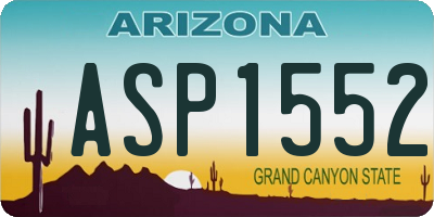 AZ license plate ASP1552