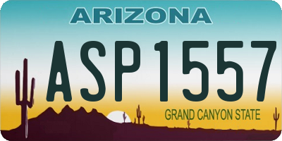 AZ license plate ASP1557