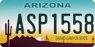 AZ license plate ASP1558