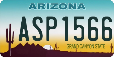 AZ license plate ASP1566