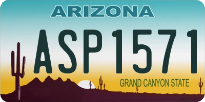 AZ license plate ASP1571