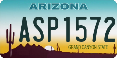 AZ license plate ASP1572