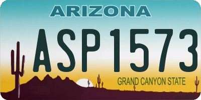 AZ license plate ASP1573