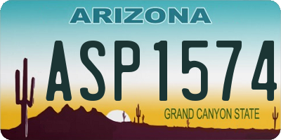 AZ license plate ASP1574
