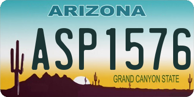 AZ license plate ASP1576