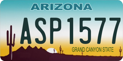 AZ license plate ASP1577