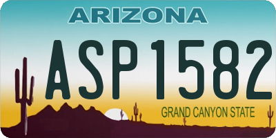 AZ license plate ASP1582