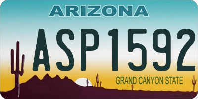 AZ license plate ASP1592