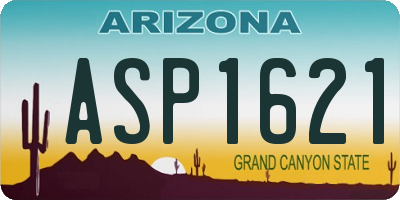 AZ license plate ASP1621
