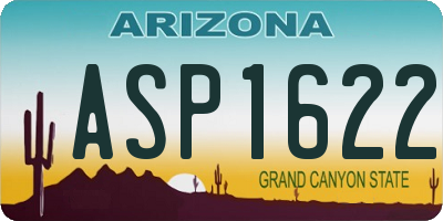 AZ license plate ASP1622