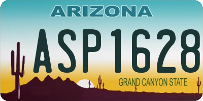 AZ license plate ASP1628