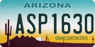 AZ license plate ASP1630