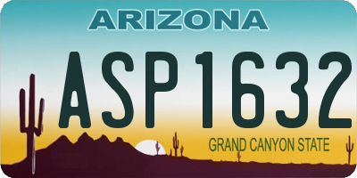 AZ license plate ASP1632
