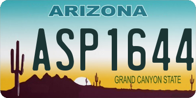 AZ license plate ASP1644