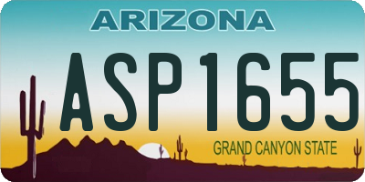 AZ license plate ASP1655
