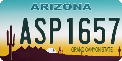 AZ license plate ASP1657
