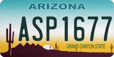 AZ license plate ASP1677