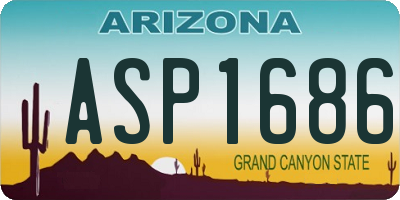 AZ license plate ASP1686