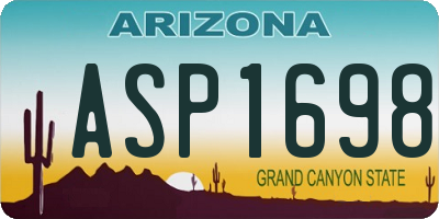 AZ license plate ASP1698