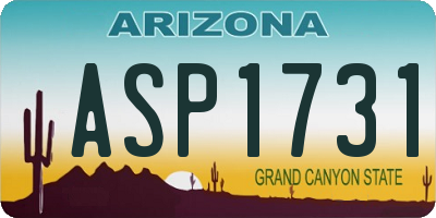 AZ license plate ASP1731