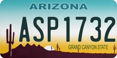AZ license plate ASP1732