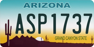 AZ license plate ASP1737