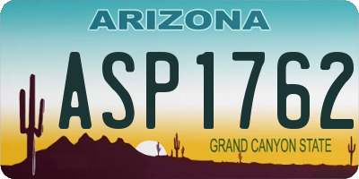 AZ license plate ASP1762
