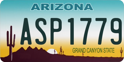 AZ license plate ASP1779