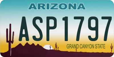 AZ license plate ASP1797