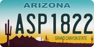 AZ license plate ASP1822