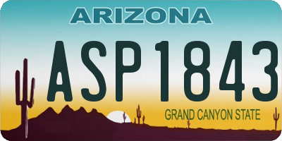AZ license plate ASP1843