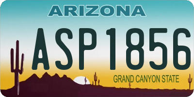 AZ license plate ASP1856