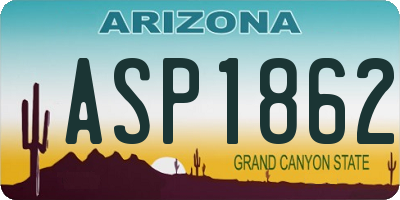 AZ license plate ASP1862